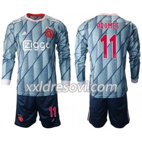 AFC Ajax Quincy Promes 11 Drugi Dječji Komplet Dresovi za Nogomet 2020-2021 Dugim Rukavima (+ kratke hlače)